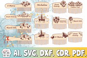Set of combs for girls with the name, a Pattern Graphic by MegaPrezencik (Thumbnail 1 of 6)