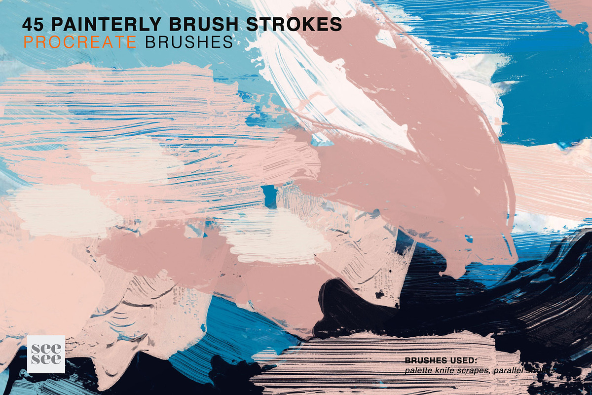 45 Procreate Painterly Brush Stamps, a Brush Add-On by CC CREATIVE CO (Photo 13 of 15)