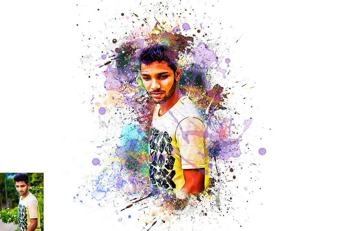 Real Paint Splatter Photoshop Action, an Action Add-On by Studio Retouch (Photo 6 of 11)