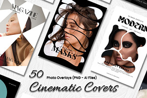 50 Cinematic Cover Overlay Clip Mask