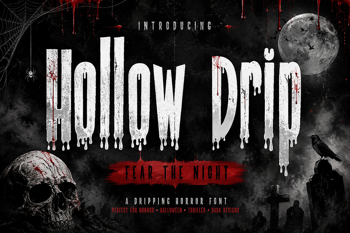 Hollow Drip, a Serif Font by Wow Magic (Photo 1 of 9)