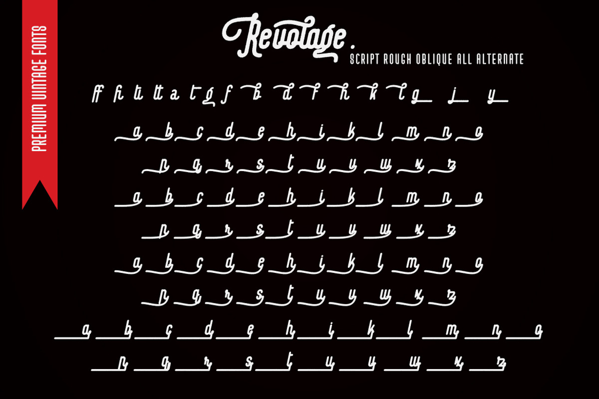 Revolage. - a Premium Vintage Font, a Script Font by Vava Aryanto (Photo 16 of 16)
