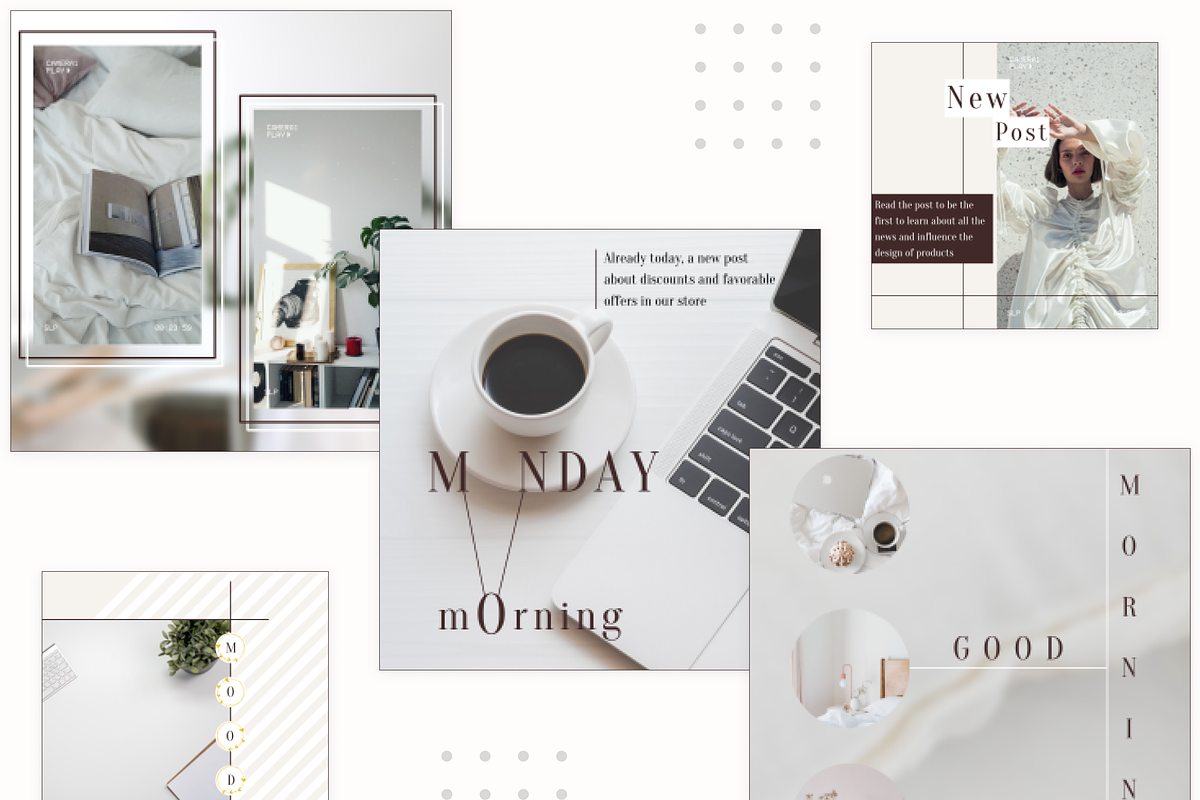 50 Canva templates (stories & feed), a Social Media Template by KaluginaWEB (Photo 5 of 13)