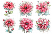 Whimsical Spring Dahlia Flower Clipa, an Illustration by Daily.Designs (Thumbnail 7 of 8)
