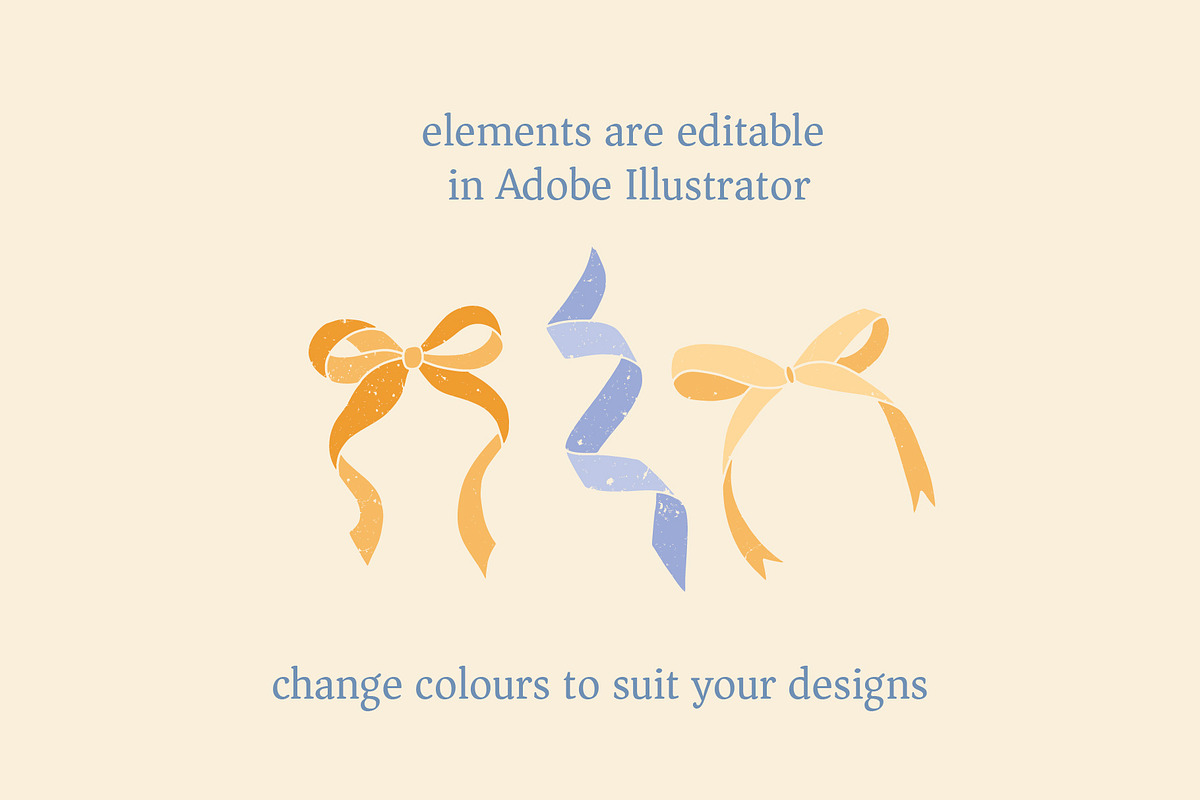 Ribbons & Bows Hand Drawn Clipart, a Decorative Illustration by Ginny and Sam (Photo 6 of 8)