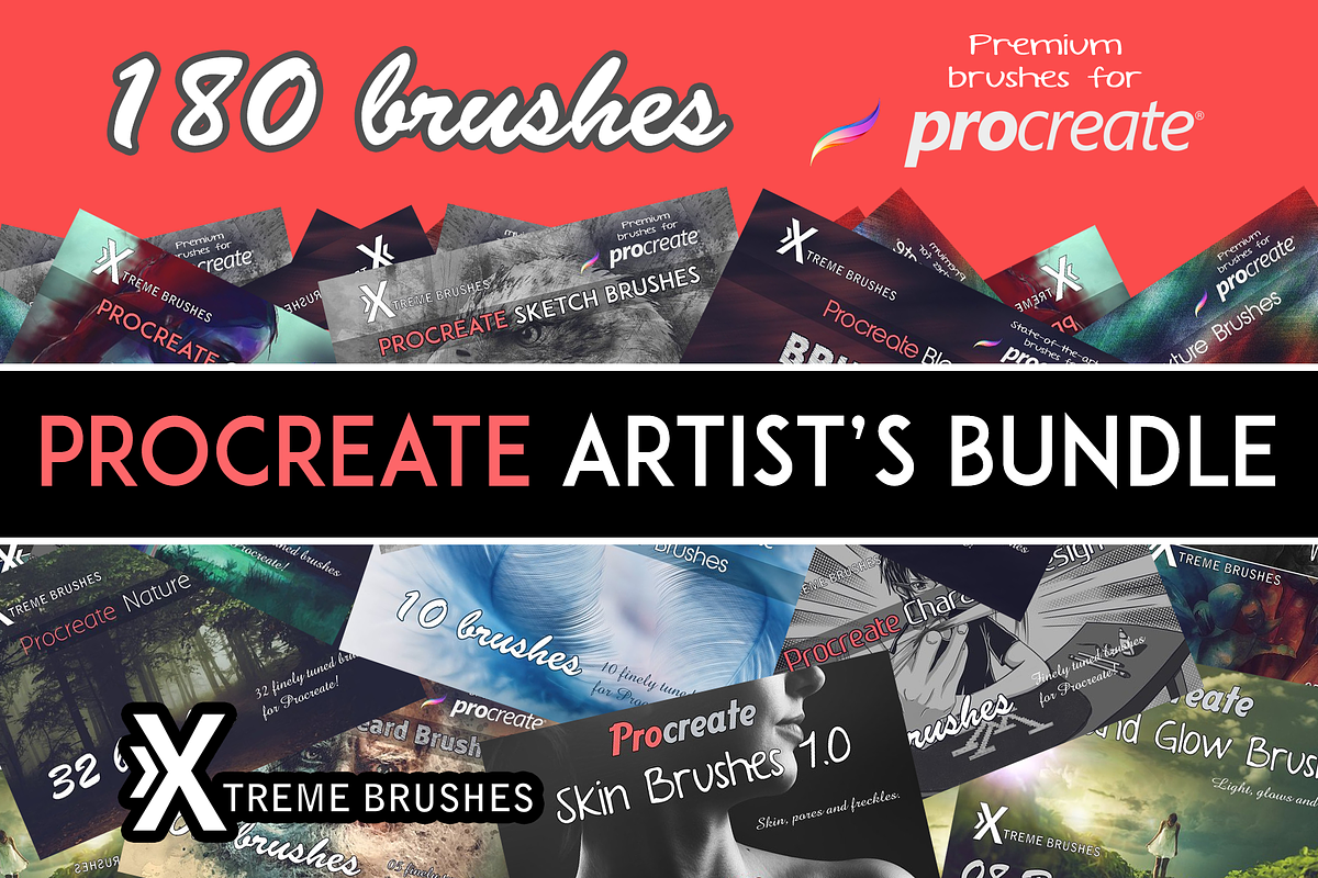 Procreate Artist's Bundle, a Brush Add-On by Extreme Brushes (Photo 1 of 11)