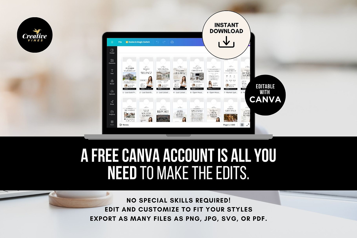 Real Estate Door Hanger Bundle Canva, a Marketing Template by CreativeVinesStore (Photo 6 of 6)