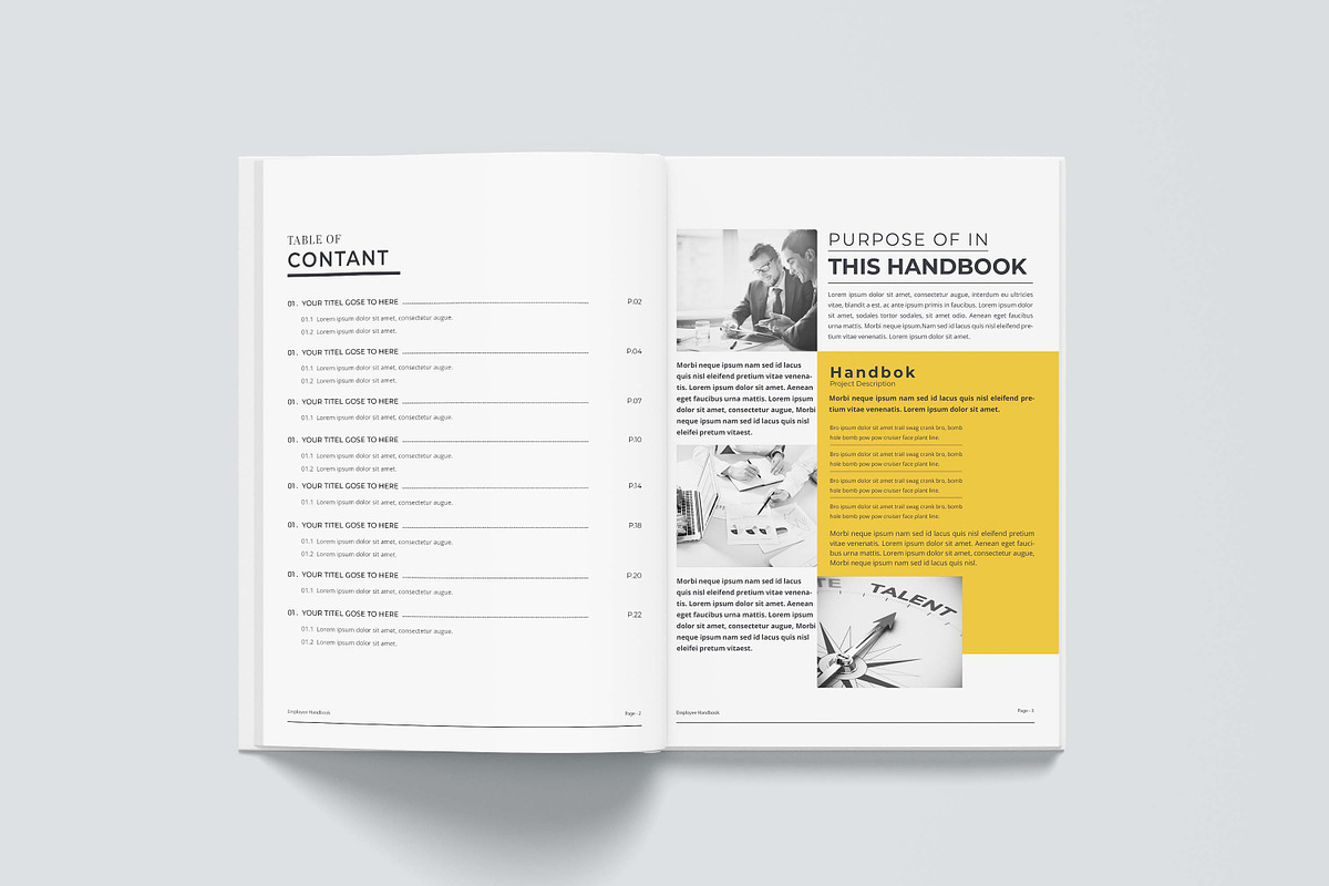 Employee Handbook Bundle | Word, IND, a Brochure Template by obayes (Photo 64 of 75)