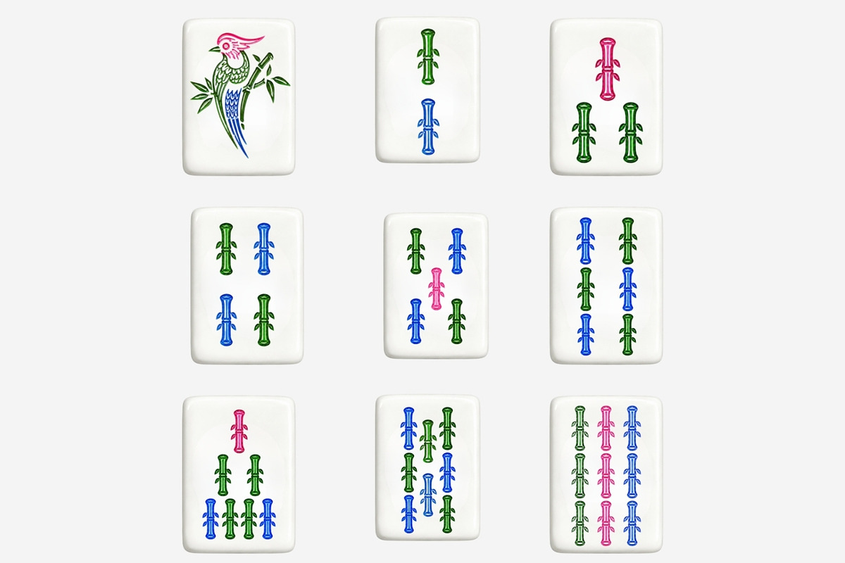 Mahjong Tiles Clipart Bundle, an Outline Icon by Tanya Kart (Photo 3 of 8)