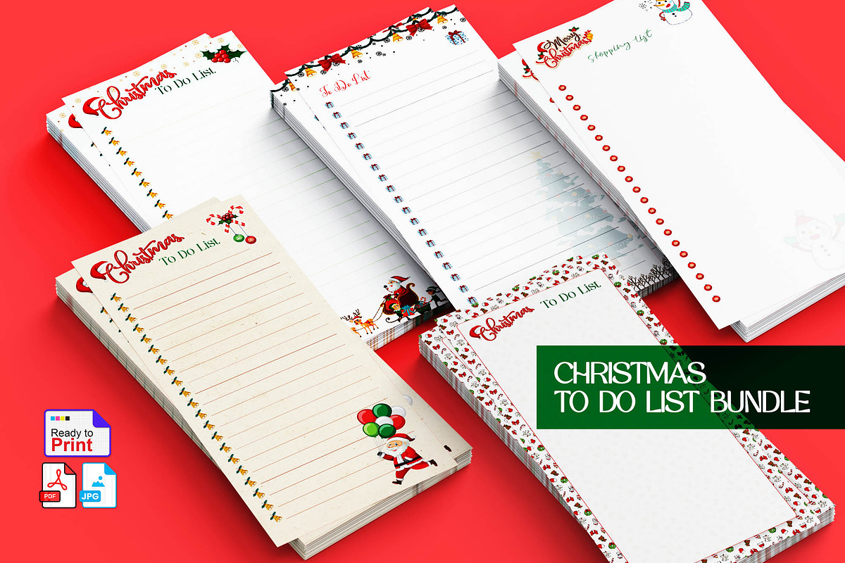 Christmas To Do List Bundle, a Stationery Template by Graphic Template (Photo 1 of 2)