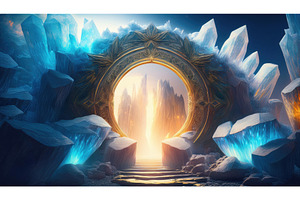 A magical ice portal surrounded by, an Arts & Entertainment Photo by Igor Tichonow