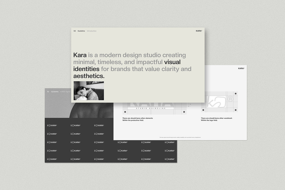 Kara Brand Guidelines | CANVA, a Presentation Template by Graphpexel (Photo 3 of 8)
