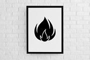 Flame Silhouette SVG, an Object Illustration by newminddesign (Thumbnail 3 of 3)