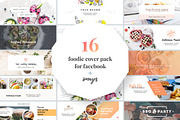 Foodie Facebook Cover Pack, a Social Media Template by Crevo Studio (Thumbnail 1 of 10)