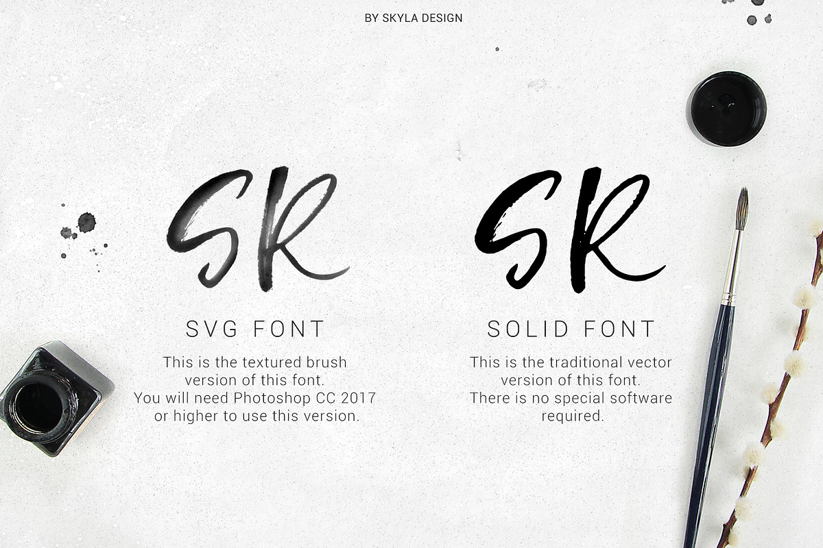 SpringRain SVG watercolor brush font, a Script Font by Angele Kamp (Photo 3 of 9)