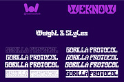 Gorilla Protocol Font, a Sans Serif Font by weknow (Thumbnail 7 of 8)