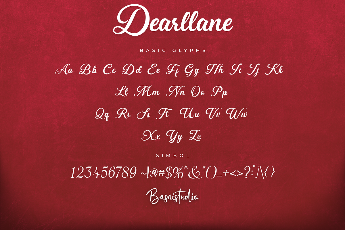Dearllane Elegant Script, a Script Font by Basnistudio (Photo 8 of 9)