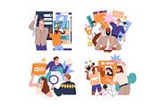 UX UI design concept set, a Work Illustration by PaperTrident (Thumbnail 1 of 5)