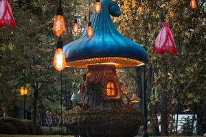 Magical Mushroom House in an Enchant