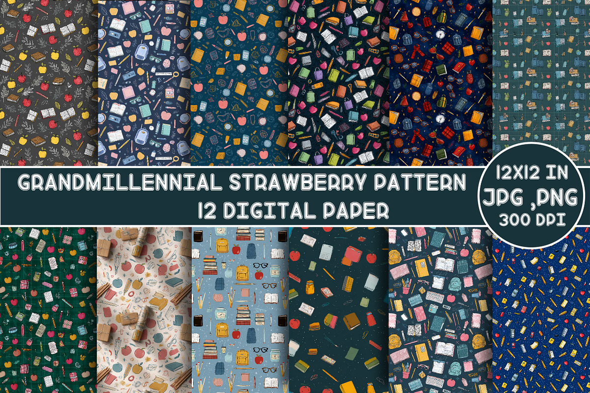 Back to School  Seamless Digital, a Pattern Graphic by Designking (Photo 1 of 4)