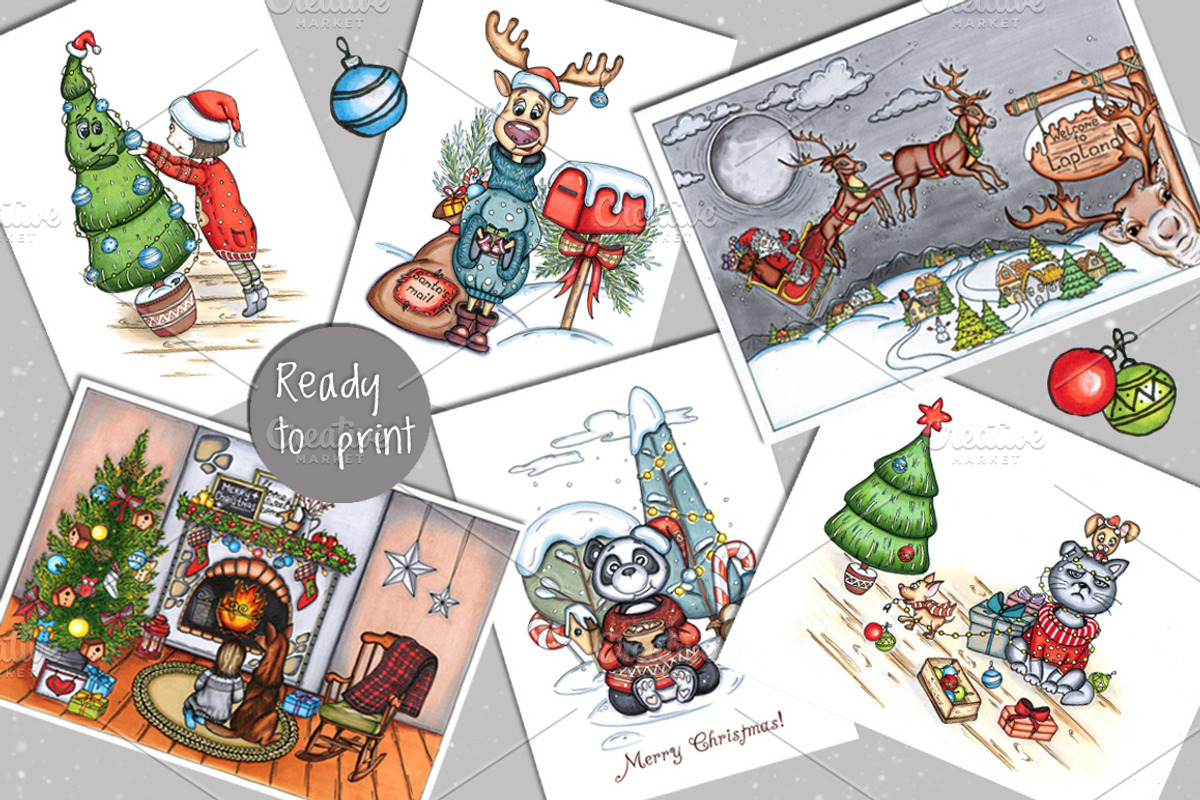 Christmas Mood set, an Illustration by artdreamer (Photo 3 of 3)