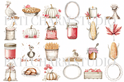 25 Thanksgiving Clipart, an Animal Illustration by Pati Charm Studio (Thumbnail 2 of 8)
