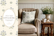 Vintage Blue Floral Print Patterns, a Pattern Graphic by Eclectic Anthology (Thumbnail 8 of 14)