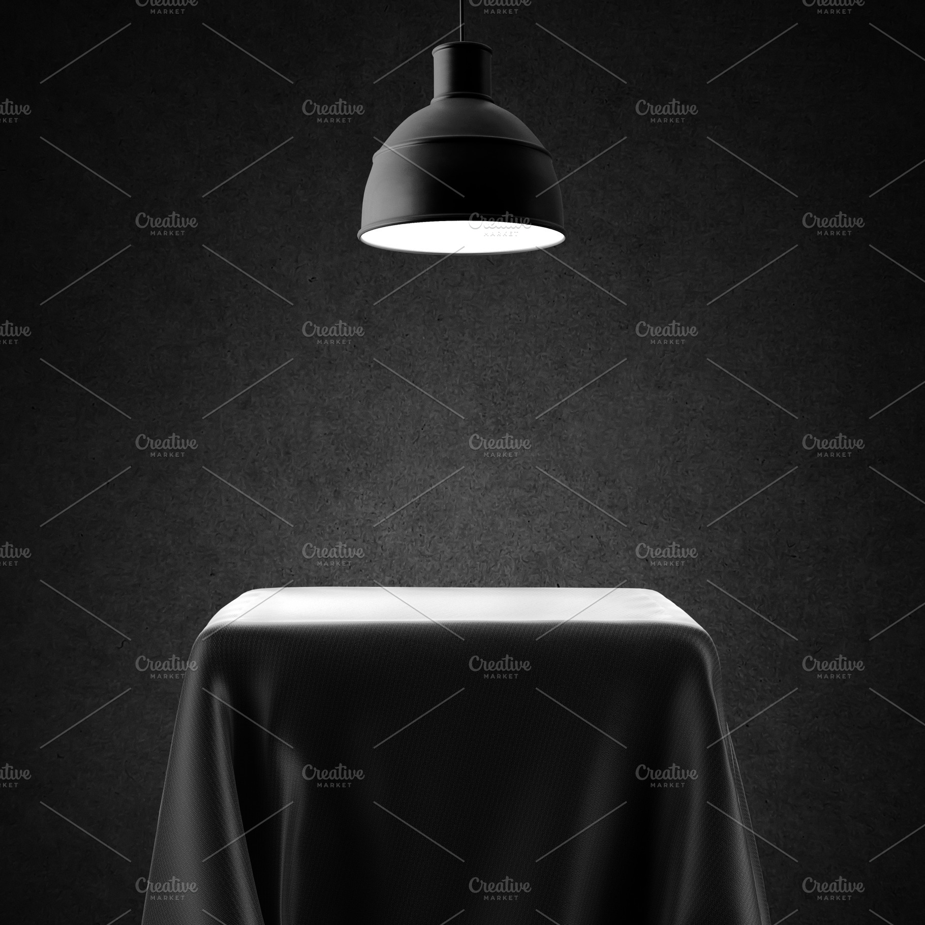 Empty table with lamp and spotlight, a Background Photo by BOOCYS