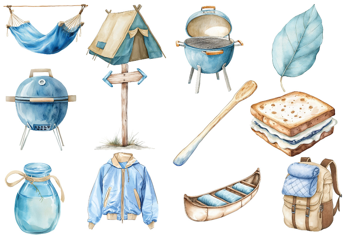Summer Camping Clipart, an Illustration by Designworld (Photo 3 of 6)