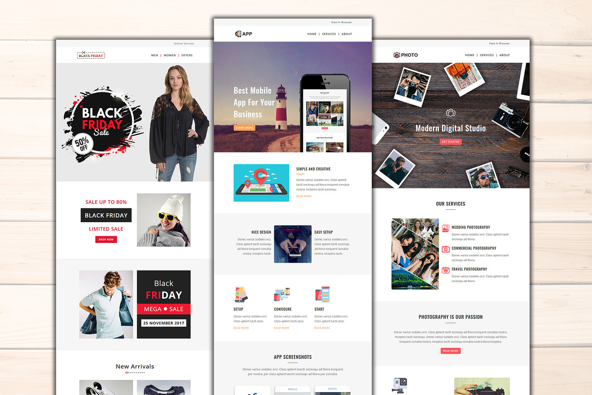 10 Email Newsletters Bundle 2, an Email Template by FourDinos (Photo 3 of 4)