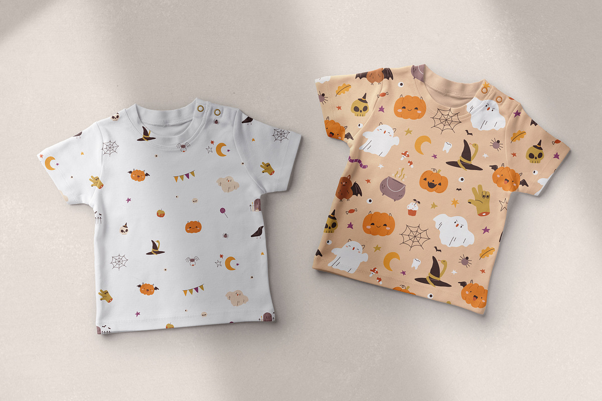 Cute Halloween seamless patterns set, a Pattern Graphic by Good Studio (Photo 6 of 8)