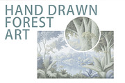 Abstract Forest Art Wallpaper Set, an Illustration by fei long (Thumbnail 4 of 10)