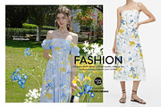 Fresh florals, Pattern print design, a Pattern Graphic by VOVU Studio (Thumbnail 4 of 10)