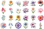 Pastel Folk Art Botanicals Flowers P, an Illustration by Sublimation Artist (Thumbnail 2 of 6)