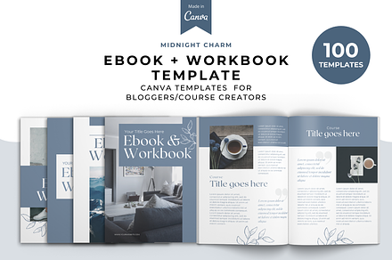 M Charm, Ebook and Workbook Canva, a Magazine Template by The Blog Creative