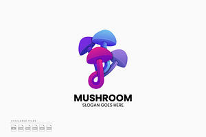 Mushroom Gradient Colorful Logo, a Branding & Logo Template by Zeer Graphic