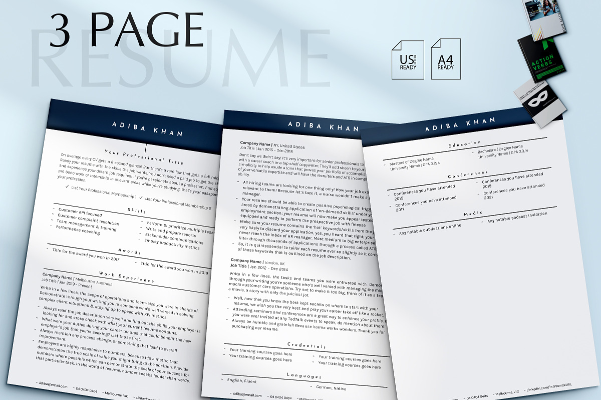 Minimalist Resume Template, CV Word, a Resume Template by Career Canvas (Photo 3 of 11)