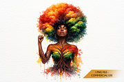 Black History Month PNG Afro Woman, a Person Illustration by SugarCloudStudioArt (Thumbnail 1 of 3)