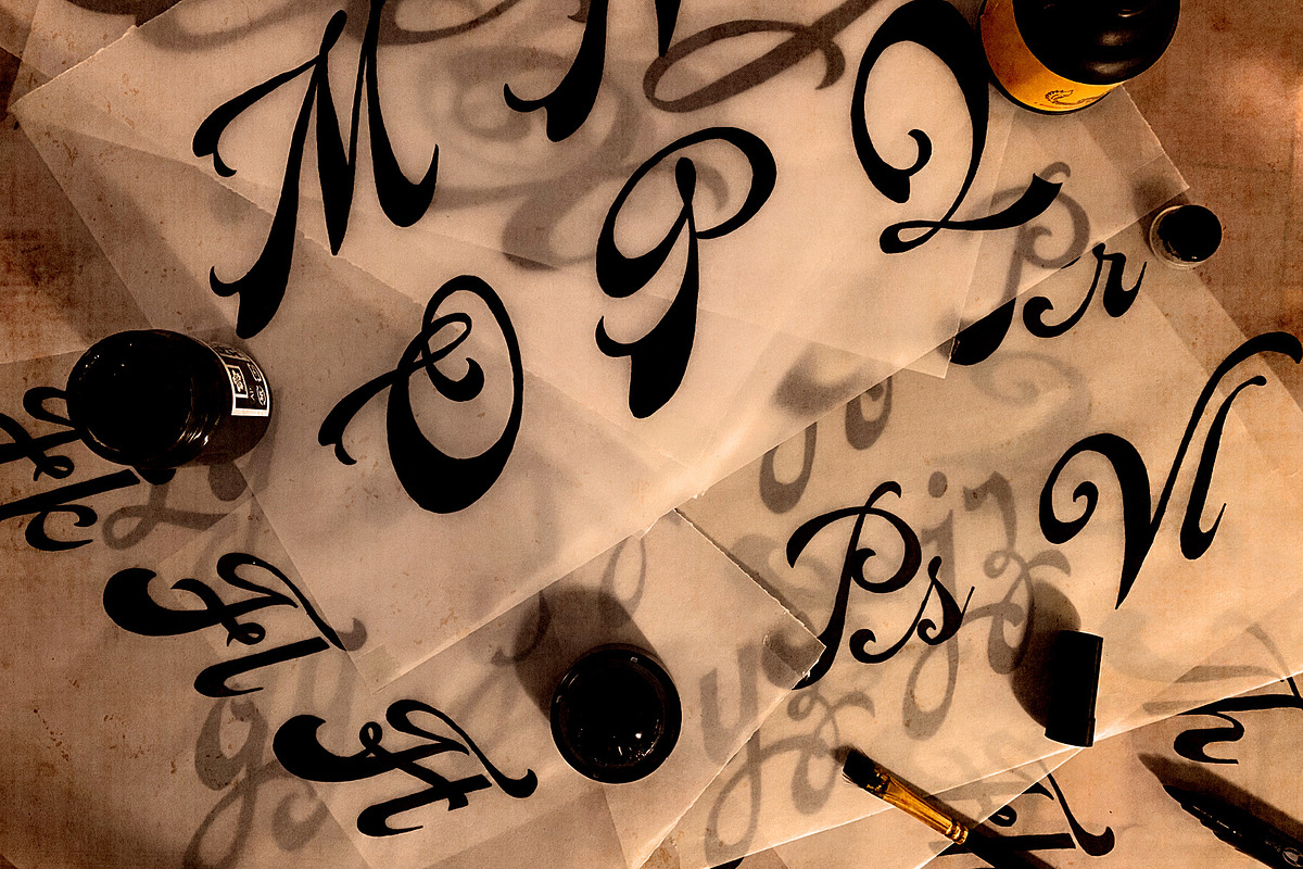 Veinline - Victorian Script, a Script Font by Burntilldead (Photo 3 of 9)