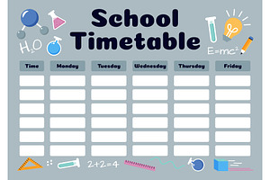 School Timetable for Science Lovers