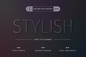 Press Stroke - Editable Text Effect