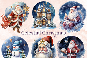 Celestial Christmas Clipart