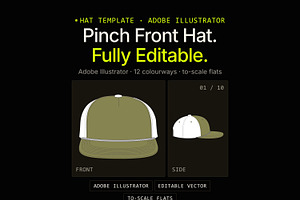 Hat Template - Pinch Hat