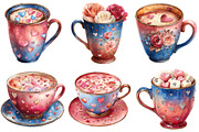 Valentines Coffee Cups Clipart, an Illustration by Craft Nest (Thumbnail 6 of 9)