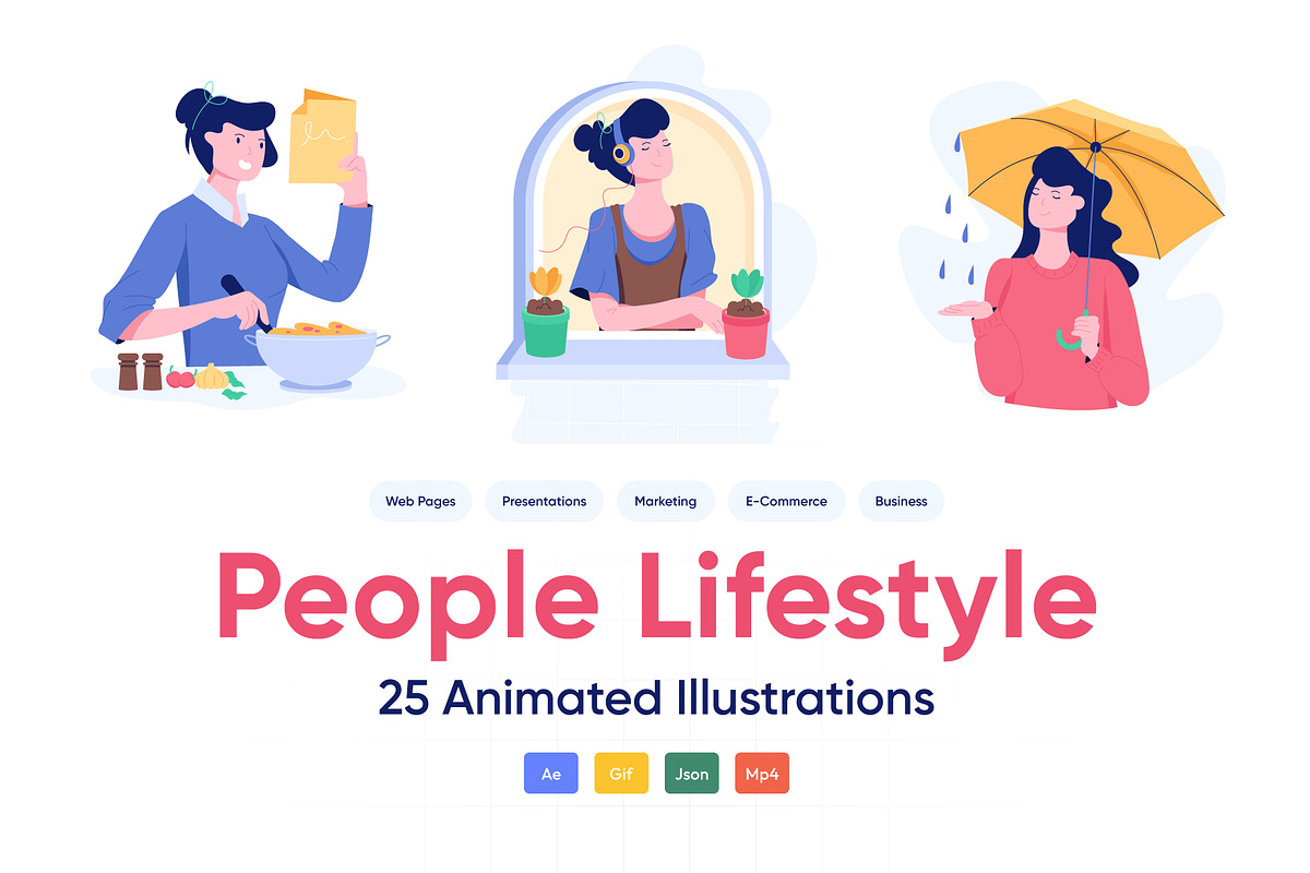 People Lifestyle Animated, a Person Illustration by Prosymbols (Photo 1 of 5)
