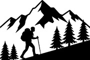 Hiking Silhouette Bundle, an Illustration by balal (Thumbnail 14 of 20)