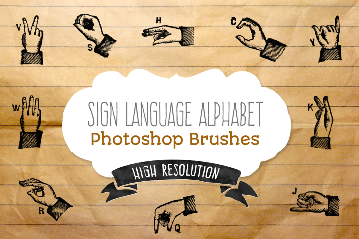 Sign Language Alphabet - brushes