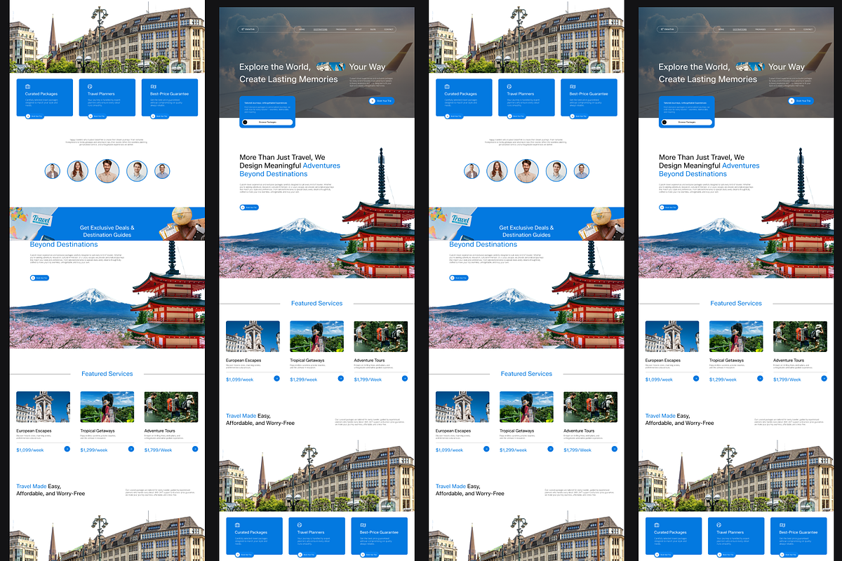 Figma Travel Agency Landing Page, a Landing Page Template by Musara (Photo 4 of 6)