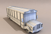Cartoon School Bus low poly 3D model, a Cars & Vehicle 3D Model by Low Poly Lab (Thumbnail 2 of 5)