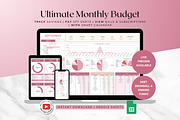 Ultimate Monthly Budget - Red, a Templates & Theme by The Creative Plans co (Thumbnail 1 of 10)